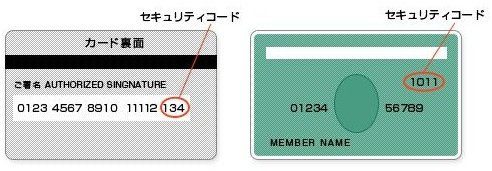クレジットカードセキュリティコード