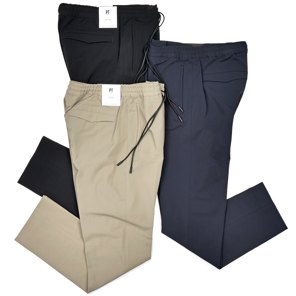 PT TORINO(ピーティー トリノ)<br>ACTIVE コットンナイロンストレッチ シャーリングパンツ OMEGA/IT19 33056000081