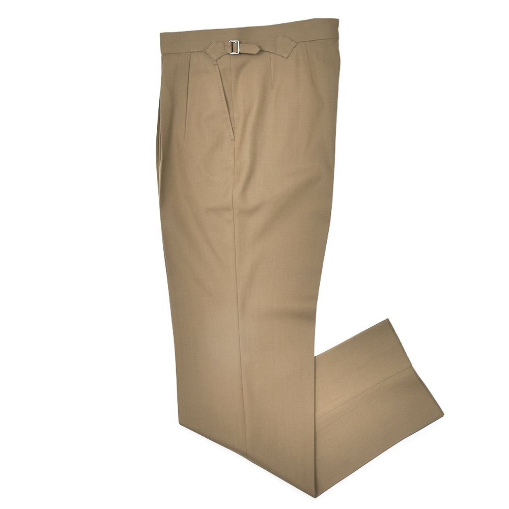 Fumiya Hirano THE TROUSERS(フミヤヒラノトラウザーズ)<br>MADDOX ウール サキソニー サイドアジャスター 2インプリーツパンツ 33052002182