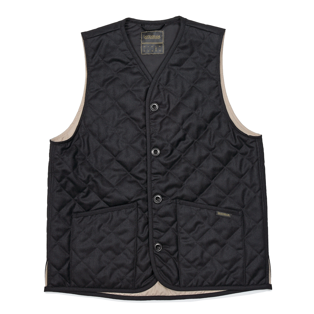 LAVENHAMixnj<br>BLACK EDITION Wool Button Front Gilet E[ {^tgW 34052000213