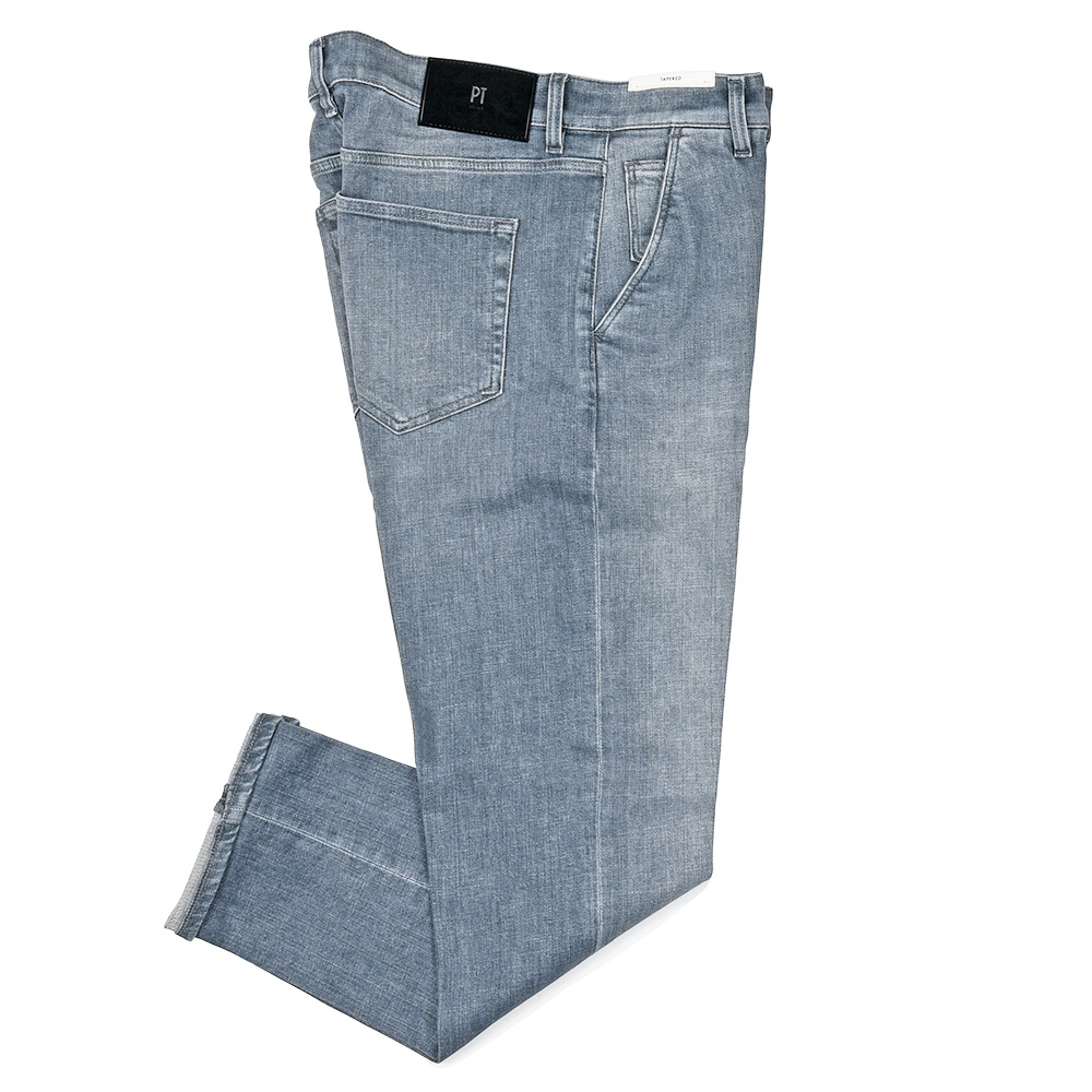 PT TORINO DENIM(ピーティートリノデニム)<br>INDIE コットンストレッチ ブラックデニムスラックス/CA5710 33061014081