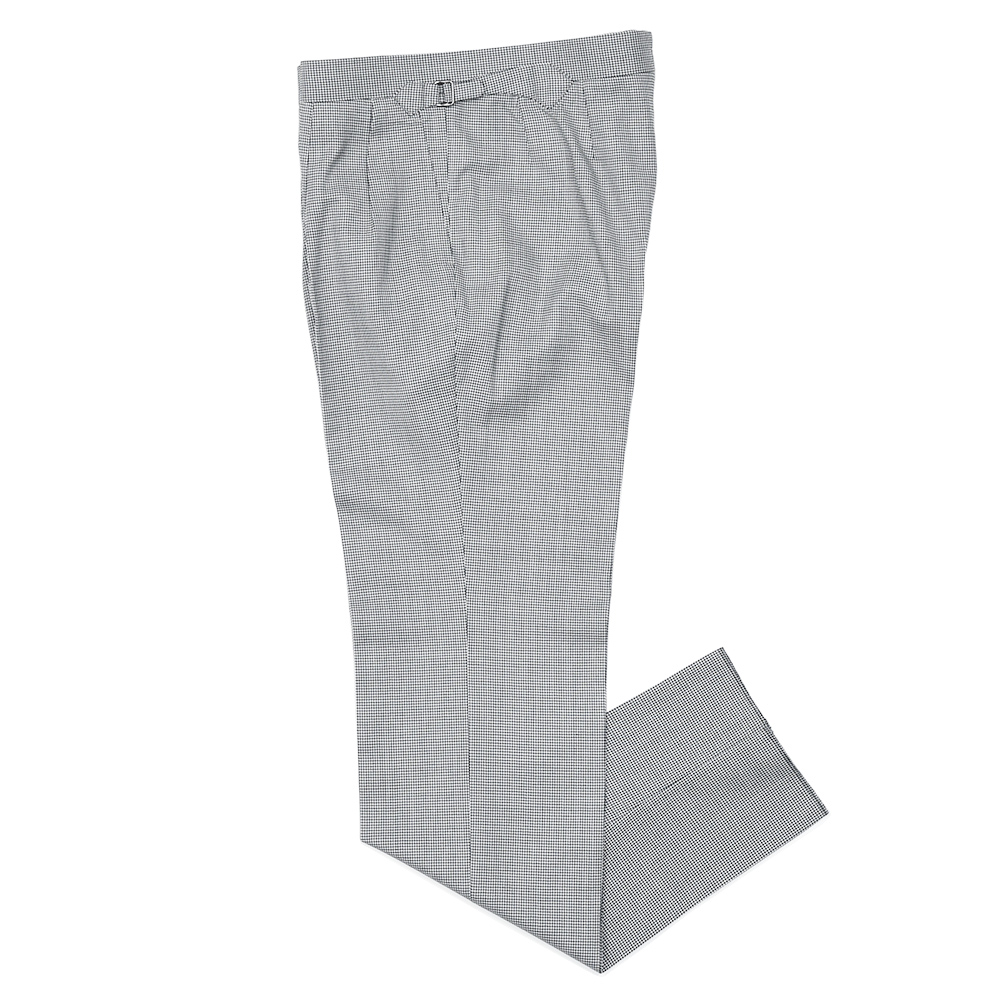 Fumiya Hirano THE TROUSERS(フミヤヒラノトラウザーズ)<br>REGENT ウールトロピカル ハウンドトゥース サイドアジャスター 2インプリーツ ドレスパンツ 33061001182