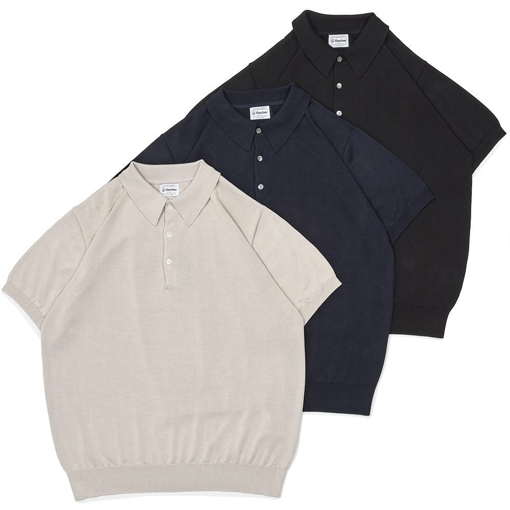 Yonetomi�i���l�g�~�j<br>SILK KNIT POLO �V���N �n�C�Q�[�W �j�b�g�|�� 36061002232