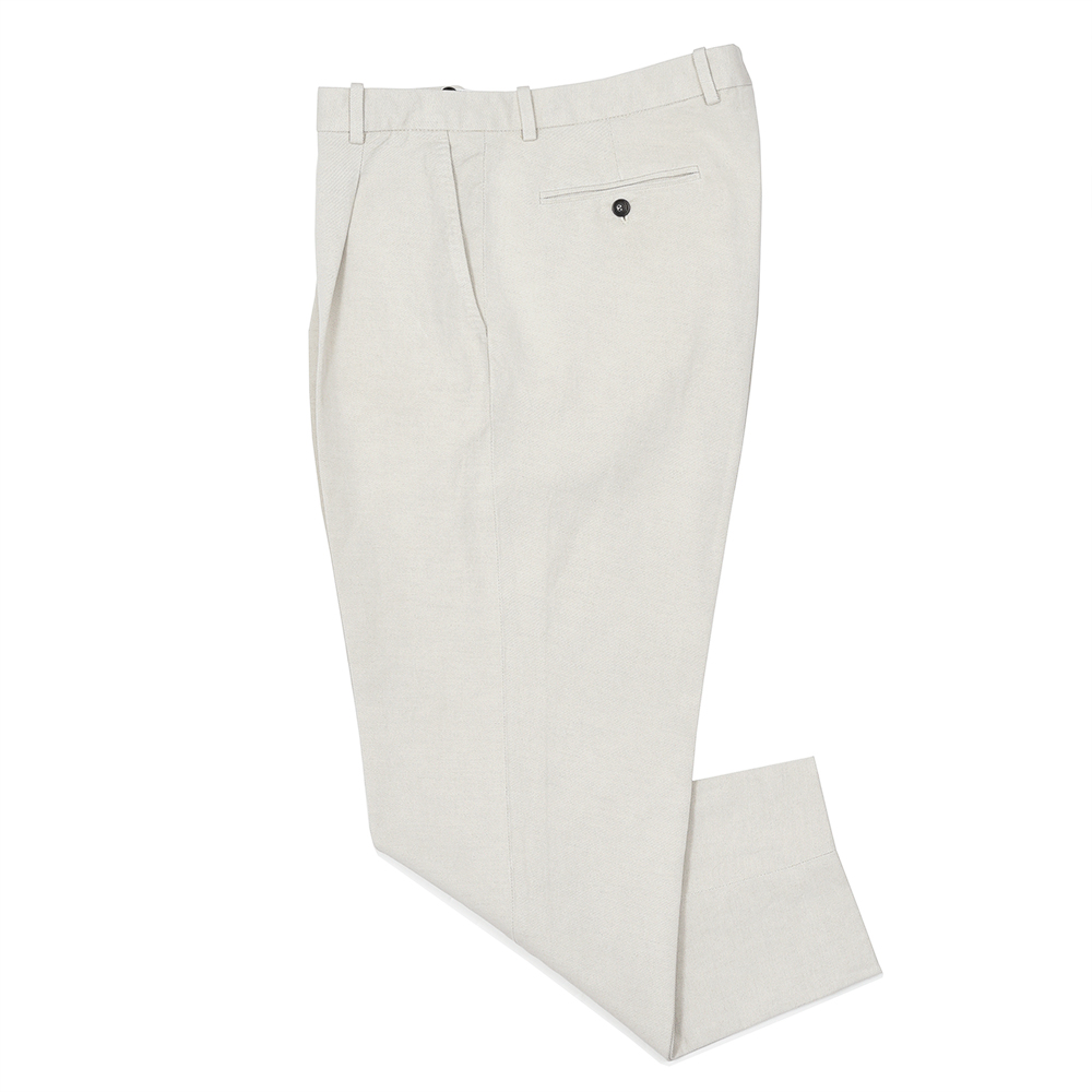 CIRCOLO 1901(チルコロ1901)<br>コットンリネン ツイル セットアップ対応 1プリーツパンツ 33065001109