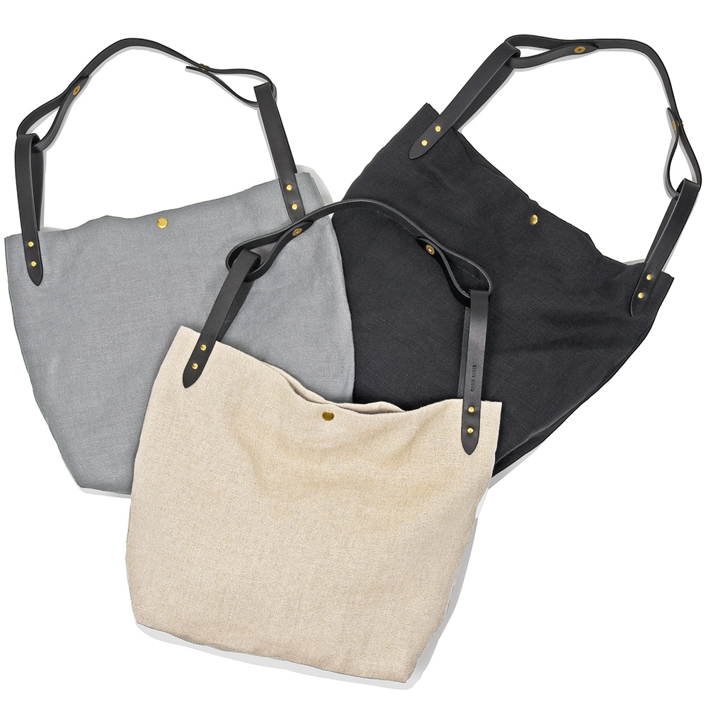 STEVE MONO(スティーブ モノ)<br>Sack2 Medium リネン×カーフスキン 2WAY ショルダーバッグ