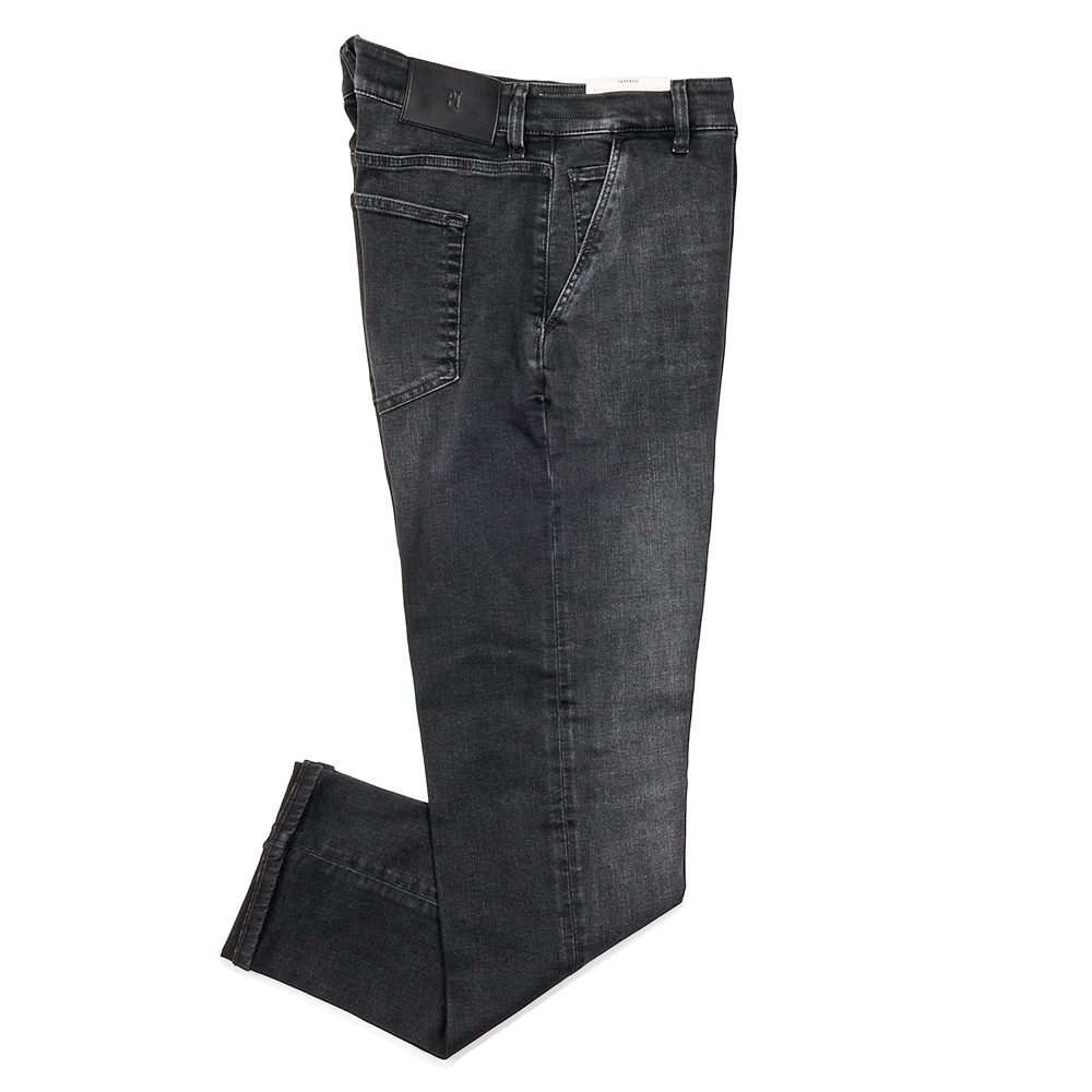 PT TORINO DENIM(ピーティートリノデニム)<br>INDIE コットンレーヨンポリエステル ストレッチ ブラックデニムスラックス/OA3130 33062011081
