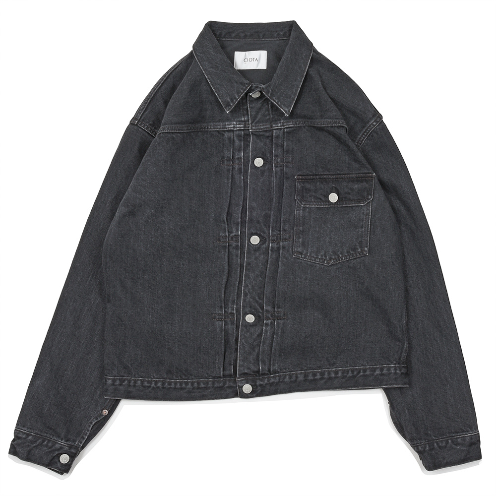 CIOTA(シオタ)<br>Single Pocket Denim Jacket スビンコットン 1stタイプ ブラックデニムジャケット 34062001241