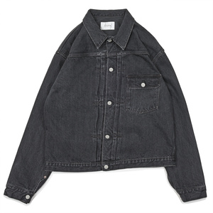 CIOTA�i�V�I�^�j<br>Single Pocket Denim Jacket �X�r���R�b�g�� 1st�^�C�v �u���b�N�f�j���W���P�b�g 34062001241