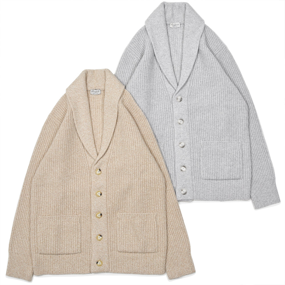 morgano(モルガーノ)<br>ウールカシミヤ ショールカラーカーディガン 36062000085