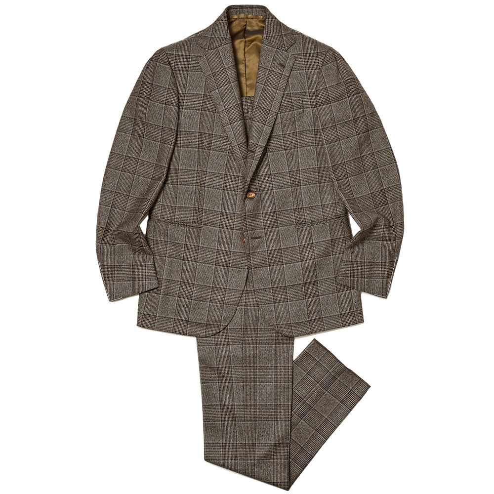 スティレラティーノ⭐️46⭐️セットアップ⭐️ネイビーチェック綿麻⭐️春夏 スティレラティーノ⭐️46⭐️セットアップ⭐️ネイビーチェック