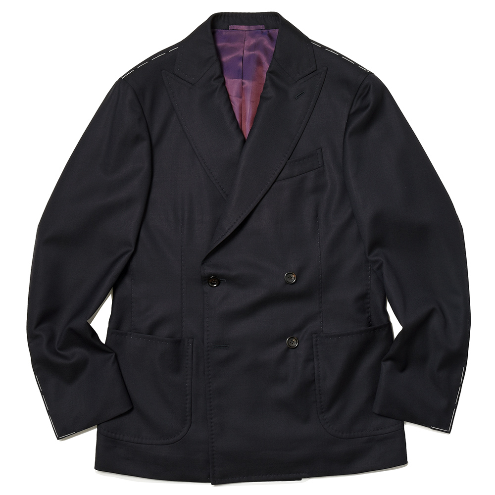 <美品>STILE LATINO ウール ネイビー ダブルポロコート サイズ42 STILE LATINO（スティレ ラティーノ）｜STILE LATINO（スティレ